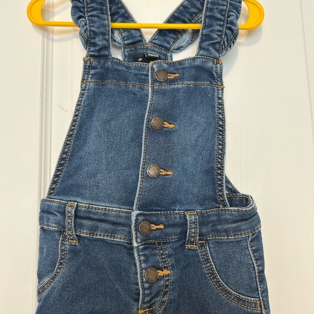 Joe Fresh Denim Ruffle Strap Overalls – Size 4T - Picture 3 of 3